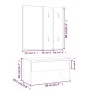 Flurmöbel-Set aus Sonoma-Eichensperrholz von vidaXL, Bänke für Hallen und Lager - Ref: Foro24-808786, Preis: 68,93 €, Rabatt: %