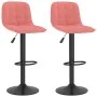 Kitchen stools 2 units pink velvet by , Kitchen stools - Ref: Foro24-333996, Price: 106,40 €, Discount: %