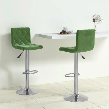 Küchenhocker, 2 Stück, dunkelgrünes Samtgewebe von , Küchenhocker - Ref: Foro24-333690, Preis: 106,19 €, Rabatt: %