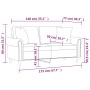2-seater sofa with cream-colored synthetic leather cushions, 140 cm by , Sofas - Ref: Foro24-3200931, Price: 249,76 €, Discou...
