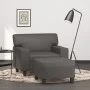 Armchair with synthetic leather gray stool 60 cm by , Sofas - Ref: Foro24-3201161, Price: 176,68 €, Discount: %