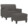 Armchair with synthetic leather gray stool 60 cm by , Sofas - Ref: Foro24-3201161, Price: 180,21 €, Discount: %