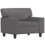 Armchair with synthetic leather gray stool 60 cm by , Sofas - Ref: Foro24-3201161, Price: 176,68 €, Discount: %