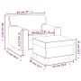 Sessel mit Hocker aus grauem Kunstleder, 60 cm. von , Sofas - Ref: Foro24-3201161, Preis: 176,68 €, Rabatt: %