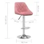 Pink velvet kitchen stool by , Kitchen stools - Ref: Foro24-335299, Price: 102,23 €, Discount: %