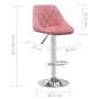 Rosa Samt Küchenhocker von , Küchenhocker - Ref: Foro24-335299, Preis: 95,21 €, Rabatt: %