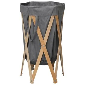 Folding laundry basket made of wood and gray fabric by , Laundry baskets - Ref: Foro24-284228, Price: 22,20 €, Discount: %