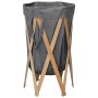 Faltbarer Wäschekorb aus Holz und grauem Stoff von , Wäschekörbe - Ref: Foro24-284228, Preis: 22,61 €, Rabatt: %