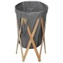 Folding laundry basket made of wood and gray fabric by , Laundry baskets - Ref: Foro24-284228, Price: 22,20 €, Discount: %