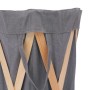 Faltbarer Wäschekorb aus Holz und grauem Stoff von , Wäschekörbe - Ref: Foro24-284228, Preis: 22,61 €, Rabatt: %
