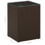 Beistelltisch mit Glasoberfläche, braunes PE-Rattan, 35x35x52 cm. von , Seitentische - Ref: Foro24-316377, Preis: 61,46 €, Ra...