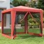 Party tent with 4 red HDPE mesh walls 2.5x2.5 m by , Tents and gazebos - Ref: Foro24-319225, Price: 78,65 €, Discount: %