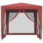 Party tent with 4 red HDPE mesh walls 2.5x2.5 m by , Tents and gazebos - Ref: Foro24-319225, Price: 78,65 €, Discount: %