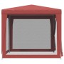 Party tent with 4 red HDPE mesh walls 2.5x2.5 m by , Tents and gazebos - Ref: Foro24-319225, Price: 80,55 €, Discount: %