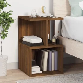 Bedside table made of brown oak plywood, measuring 35x35x55 cm. by , Nightstands - Ref: Foro24-815187, Price: 38,77 €, Discou...