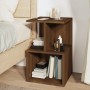 Bedside table made of brown oak plywood, measuring 35x35x55 cm. by , Nightstands - Ref: Foro24-815187, Price: 39,35 €, Discou...
