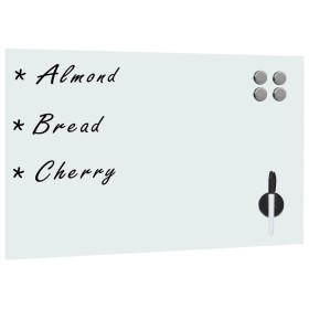 White glass magnetic wall board 60x40 cm by , White boards - Ref: Foro24-30111, Price: 36,18 €, Discount: %