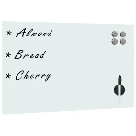White glass magnetic wall board 60x40 cm by , White boards - Ref: Foro24-30111, Price: 35,68 €, Discount: %