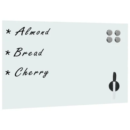 Pizarra magnética de pared blanca vidrio 60x40 cm de , Pizarras blancas - Ref: Foro24-30111, Precio: 35,47 €, Descuento: %