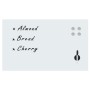 White glass magnetic wall board 100x60 cm by , White boards - Ref: Foro24-30113, Price: 69,35 €, Discount: %