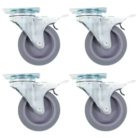 Swivel wheels with double brakes 4 units 75 mm by , Material handling - Ref: Foro24-143421, Price: 20,91 €, Discount: %