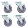 Swivel wheels with double brakes 4 units 75 mm by , Material handling - Ref: Foro24-143421, Price: 21,26 €, Discount: %