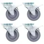 Swivel wheels with double brakes 4 units 75 mm by , Material handling - Ref: Foro24-143421, Price: 20,91 €, Discount: %