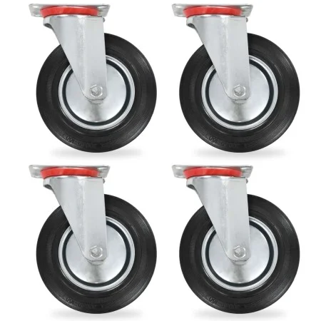 Swivel wheels 4 units 200 mm by , Material handling - Ref: Foro24-143454, Price: 66,66 €, Discount: %