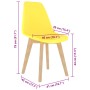 Sillas de comedor 2 unidades plástico amarillo de , Sillas de comedor - Ref: Foro24-289116, Precio: 91,39 €