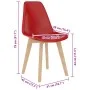 Esstischstühle 6 Stück Kunststoff rot von , Essstühle - Ref: Foro24-289121, Preis: 212,05 €, Rabatt: %