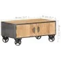 Massiver recycelter Holz-Couchtisch 90x50x39 cm von , Couchtisch - Ref: Foro24-323514, Preis: 237,49 €, Rabatt: %
