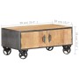 Solid recycled wood coffee table 90x50x39 cm by , Coffee table - Ref: Foro24-323514, Price: 241,03 €, Discount: %