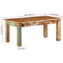 Massiver recycelter Holz-Couchtisch 100x55x45 cm von , Couchtisch - Ref: Foro24-352017, Preis: 147,68 €, Rabatt: %
