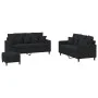 3-piece black velvet sofa set with cushions by , Sofas - Ref: Foro24-3201715, Price: 477,33 €, Discount: %