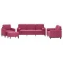 Set of sofas with 4 pieces of red velvet cushions by , Sofas - Ref: Foro24-3201968, Price: 718,97 €, Discount: %