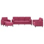 Sofagarnitur mit 4 Teilen, samtrote Kissen von , Sofas - Ref: Foro24-3201968, Preis: 732,27 €, Rabatt: %