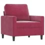 Set of sofas with 4 pieces of red velvet cushions by , Sofas - Ref: Foro24-3201968, Price: 718,97 €, Discount: %