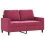 Set of sofas with 4 pieces of red velvet cushions by , Sofas - Ref: Foro24-3201968, Price: 718,97 €, Discount: %