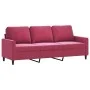 Set of sofas with 4 pieces of red velvet cushions by , Sofas - Ref: Foro24-3201968, Price: 718,97 €, Discount: %