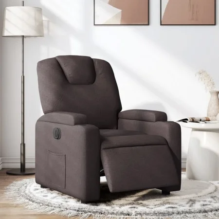 Dark brown electric reclining armchair in fabric. by , Armchairs - Ref: Foro24-3204349, Price: 250,86 €, Discount: %