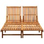 Tumbona para 2 personas madera maciza de acacia de vidaXL, Tumbonas - Ref: Foro24-311873, Precio: 264,19 €, Descuento: %