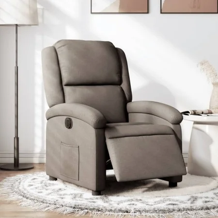 Electric reclining armchair in gray taupe fabric by , Armchairs - Ref: Foro24-3204148, Price: 241,67 €, Discount: %