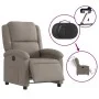 Electric reclining armchair in gray taupe fabric by , Armchairs - Ref: Foro24-3204148, Price: 241,67 €, Discount: %