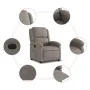 Electric reclining armchair in gray taupe fabric by , Armchairs - Ref: Foro24-3204148, Price: 241,67 €, Discount: %