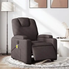 Sillón reclinable de masaje eléctrico tela marrón oscuro de , Sillones - Ref: Foro24-3204361, Precio: 268,75 €, Descuento: %