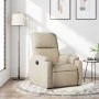 Cream-colored microfiber fabric reclining armchair by , Armchairs - Ref: Foro24-373453, Price: 214,29 €, Discount: %