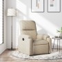 Sillón reclinable tela de microfibra color crema de , Sillones - Ref: Foro24-373453, Precio: 217,59 €, Descuento: %