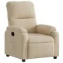 Cream-colored microfiber fabric reclining armchair by , Armchairs - Ref: Foro24-373453, Price: 214,29 €, Discount: %