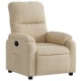 Sillón reclinable tela de microfibra color crema de , Sillones - Ref: Foro24-373453, Precio: 217,59 €, Descuento: %