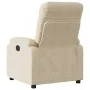 Cream-colored microfiber fabric reclining armchair by , Armchairs - Ref: Foro24-373453, Price: 214,29 €, Discount: %